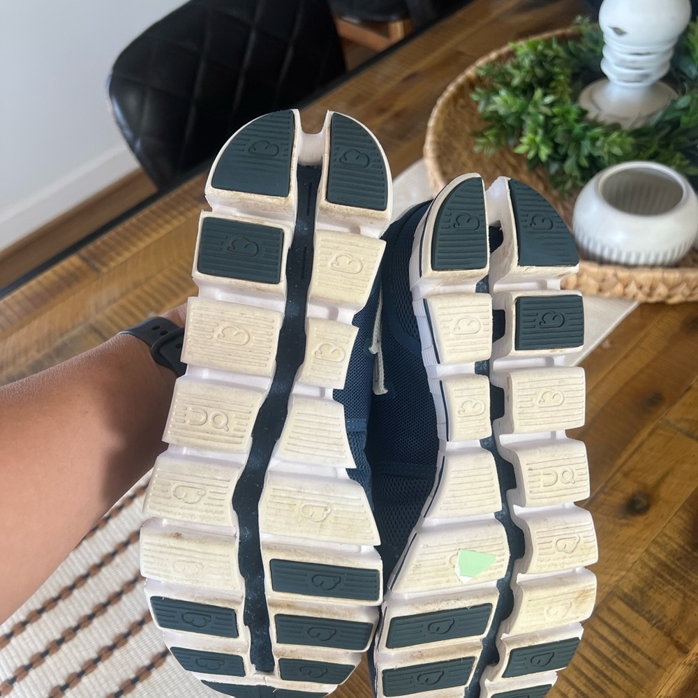 On Running Blue and White Athletic Shoes - Picture 4 of 5